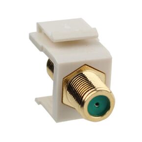 Gold-Plated 3Ghz F-Connector Keystone Insert (Light Almond)