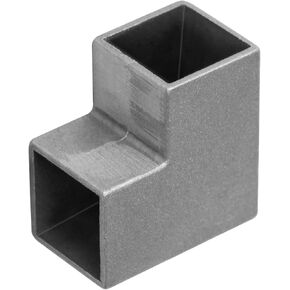10 Pack 1-1/4 inch L Square Corner Tube Clamp, Aluminum 90 Degree 2 Way Elbow Connector Square Pipe Joint, Chain Link Fence Part, Structural End Rails Guardrail Handrail Railing Fitting, Thickness 2mm