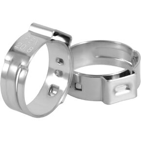 PEX Cinch Clamps Rings, 5/8'' and 200pcs Premium 304 Stainless Steel Cinch Crimp Rings Pinch Clamps Ring Pex Crimp Rings for PEX Tubing Pipe Fitting Connections