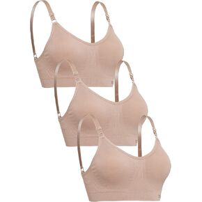 حمالة صدر رياضية كاجوال مريحة من الألياف اللدنة بدون سلك داخلي وبدون خياطة، مع حشوة ثابتة in Kuwait