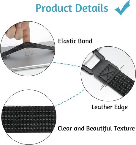 2 Pack Security Tablets Hand Strap Holder, 7.6''-11'' Handle Grip High-Elasticity Bands, Lightweight One-Handed Operation No-Dropping Strap Compatible with iPad/Air Kindle eReaders (Black) in Saudi Arabia