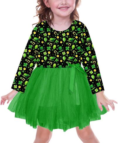 Remimi Toddler Girl Easter Sleeveless Ruffle Layered Dress Bunny Tulle Tutu Dresses 1-6 Years in Saudi Arabia
