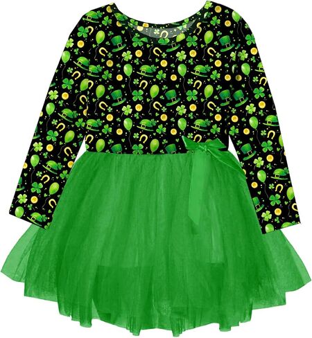 Remimi Toddler Girl Easter Sleeveless Ruffle Layered Dress Bunny Tulle Tutu Dresses 1-6 Years in Saudi Arabia