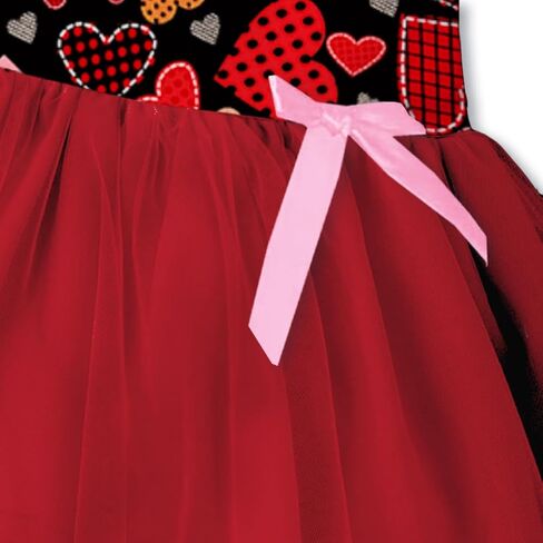 Remimi Toddler Girl Easter Sleeveless Ruffle Layered Dress Bunny Tulle Tutu Dresses 1-6 Years in Saudi Arabia