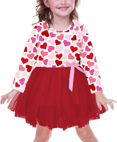 Remimi Toddler Girl Easter Sleeveless Ruffle Layered Dress Bunny Tulle Tutu Dresses 1-6 Years in Saudi Arabia