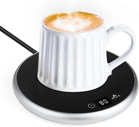 Coffee Mug Warmer, Plug in Beverage Warmer with Touch Tech & LED Display, Candle Warmer for Home Office with Two Temperature Settings, Gift for Mother Wife Girlfriend in Saudi Arabia
