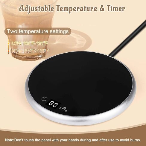 Coffee Mug Warmer, Plug in Beverage Warmer with Touch Tech & LED Display, Candle Warmer for Home Office with Two Temperature Settings, Gift for Mother Wife Girlfriend in Saudi Arabia
