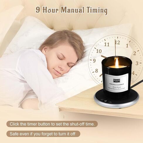 Coffee Mug Warmer, Plug in Beverage Warmer with Touch Tech & LED Display, Candle Warmer for Home Office with Two Temperature Settings, Gift for Mother Wife Girlfriend in Saudi Arabia