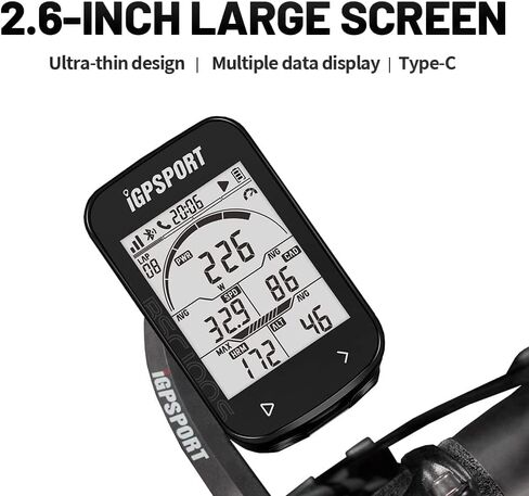 كمبيوتر الدراجة iGPSPORT BSC100S، جهاز كمبيوتر لاسلكي لركوب الدراجات GPS وعداد السرعة وعداد المسافات، مقاوم للماء IPX7 مع شاشة إضاءة خلفية تلقائية 2.6 بوصة، وأجهزة استشعار ANT+/BLE5.0 وعمر بطارية 40 ساعة in Kuwait