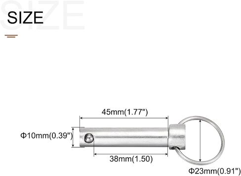 Quick Release Pins (10mmx45mm) 2Pcs, Carbon Steel Pull Pin - for Shipbuilding, Ship Outfitting, Boat Top in Saudi Arabia