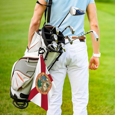 Golf Towel, Texas Flag Golf Towel with Carabiner Clip, Microfiber Towel for Golf Bag Men and Women Golf Accessories Golf Birthday Gifts in Kuwait