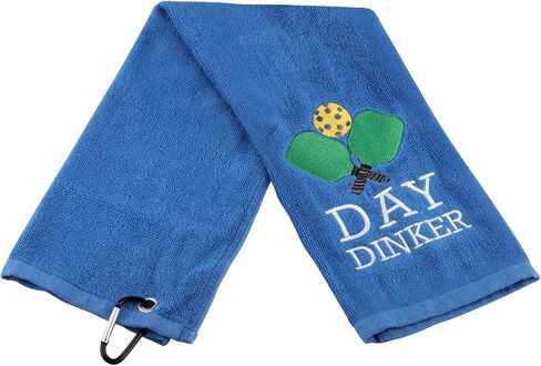 BLUPARK Pickleball Gift Towel Pickleball Player Gift Day Dinker Embroidered Towel Gift for Pickleball Lover (Day Dinker) in Saudi Arabia