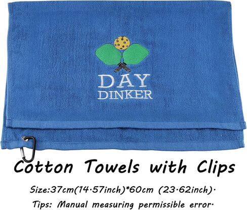 BLUPARK Pickleball Gift Towel Pickleball Player Gift Day Dinker Embroidered Towel Gift for Pickleball Lover (Day Dinker) in Saudi Arabia