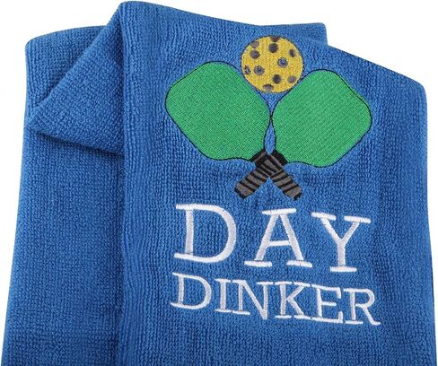 BLUPARK Pickleball Gift Towel Pickleball Player Gift Day Dinker Embroidered Towel Gift for Pickleball Lover (Day Dinker) in Saudi Arabia