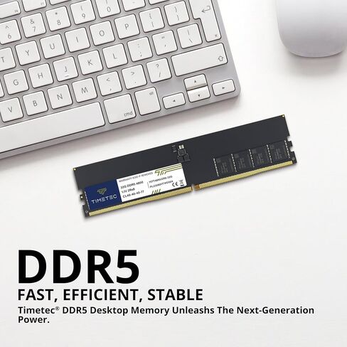 Timetec 16GB DDR5 5600MHz PC5-44800 غير مخزنة غير ECC 1.1V CL46 1Rx8 Sinlge Rank 288 Pin UDIMM ذاكرة عشوائية مكتبية RAM وحدة ترقية in Kuwait