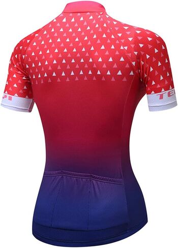 Cycling Jersey Women, Short Sleeve Bike Shirts Summer Road Bicycle Clothes Female Biking Tops Qiuck Dry S-3XL in Kuwait