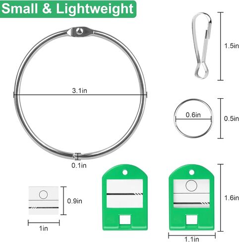 EEEKit Plastic Key Tag, Key Label with Ring Label Window Spring Hook, Key Chain Label Tag, ID Identifier Name Tag, 20PCS in Saudi Arabia