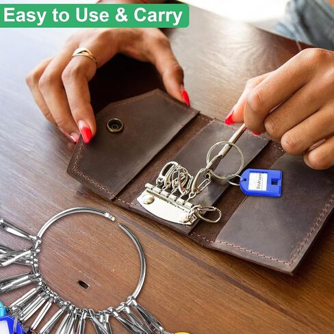 EEEKit Plastic Key Tag, Key Label with Ring Label Window Spring Hook, Key Chain Label Tag, ID Identifier Name Tag, 20PCS in Saudi Arabia
