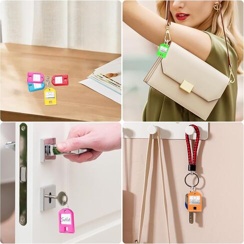 EEEKit Plastic Key Tag, Key Label with Ring Label Window Spring Hook, Key Chain Label Tag, ID Identifier Name Tag, 20PCS in Saudi Arabia