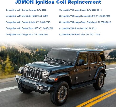 JDMON Ignition Coil Pack Compatible with Dodge Ram 1500 Dakota Nitro Durango,Jeep Liberty Commander Grand Cherokee 2009 2010 2011 2012 3.7L Replace 5149199AA UF640 C1652 in Saudi Arabia
