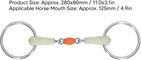 Mumusuki Horse Bit Loose Ring Horse Mouth Bit Stainless Steel Snaffle Equestrian Tack Shows Horse Eggbutt Snaffle Bit Mouth for Training Equestrian Equipment in Saudi Arabia