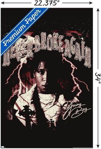 Trends International NBA Youngboy - Gravedigger Wall Poster, 22.37" x 34.00", Premium Unframed Version in Saudi Arabia