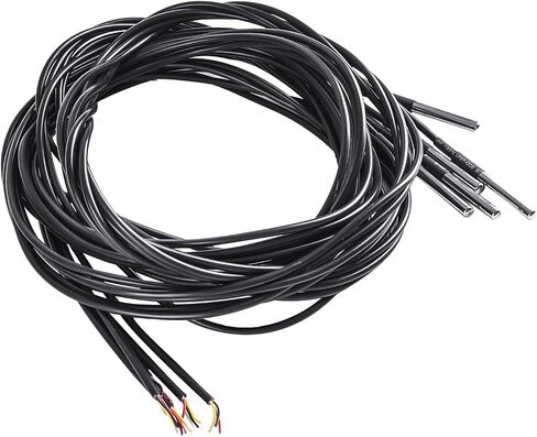 DS18B20 Temperature Sensor, Digital Temperature Probe Sensor Waterproof Temp Digital Thermal Stainless Steel Tube Probe, Digital Temperature Thermal Cable (2PCS, 3 Meter/9.84Ft) in Saudi Arabia