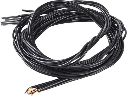 DS18B20 Temperature Sensor, Digital Temperature Probe Sensor Waterproof Temp Digital Thermal Stainless Steel Tube Probe, Digital Temperature Thermal Cable (2PCS, 3 Meter/9.84Ft) in Saudi Arabia