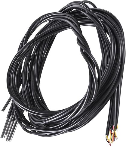 DS18B20 Temperature Sensor, Digital Temperature Probe Sensor Waterproof Temp Digital Thermal Stainless Steel Tube Probe, Digital Temperature Thermal Cable (2PCS, 3 Meter/9.84Ft) in Saudi Arabia