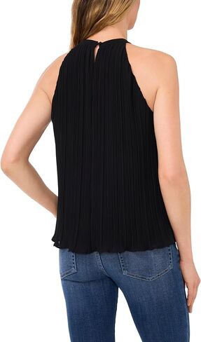 CeCe Women's Pleated 3D Floral Halter Neck Top in Kuwait