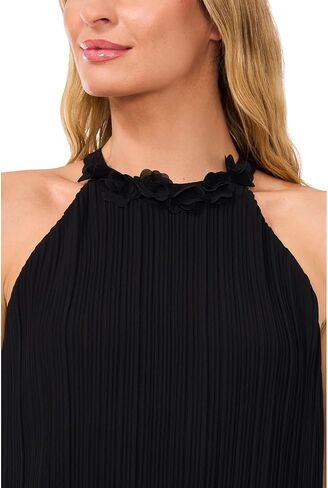CeCe Women's Pleated 3D Floral Halter Neck Top in Kuwait