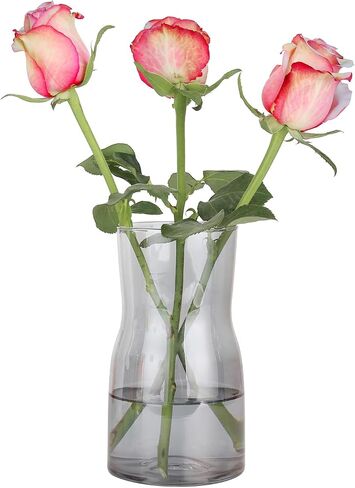 Flower Vase for Decor-Clear Glass Vases for Flowers，Dried Flower Centerpieces, Home Decor Living Room Kitchen Office Wedding Party, Hotel (Amber) in Saudi Arabia