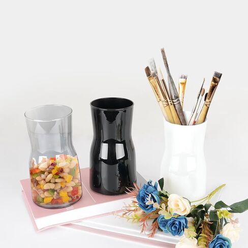 Flower Vase for Decor-Clear Glass Vases for Flowers，Dried Flower Centerpieces, Home Decor Living Room Kitchen Office Wedding Party, Hotel (Amber) in Saudi Arabia