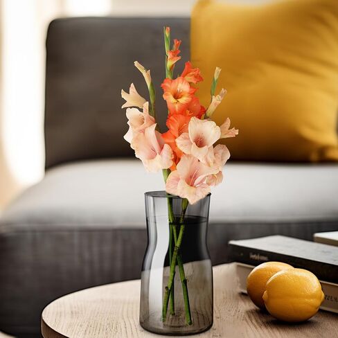 Flower Vase for Decor-Clear Glass Vases for Flowers，Dried Flower Centerpieces, Home Decor Living Room Kitchen Office Wedding Party, Hotel (Amber) in Saudi Arabia