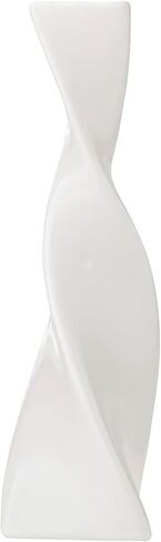 Skinny Geometric Ceramic Flower Vase Twisted, Unique Slender Bud Vases for Flowers, Decorative Vases for Home Decor, Kitchen, Shelf Decor, Centerpiece Table Decorations (Black Twisted) in Saudi Arabia