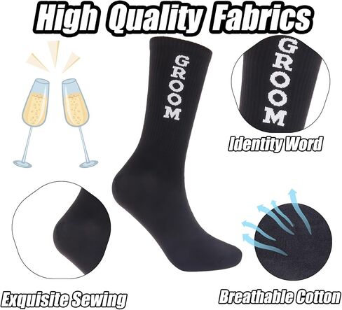 Funny Groom Groomsmen Socks from Bride for Men Wedding Socks Gifts for Husband in Saudi Arabia