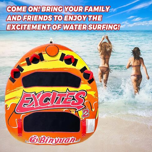 1-3 Person Heavy-Duty Inflatable Towable Tube/Boat Tube/Water Tube for Boating and Water Sports,Double-Stitched Full Nylon Cover,EVA Grab Handles and Speed Safety Valve in Saudi Arabia