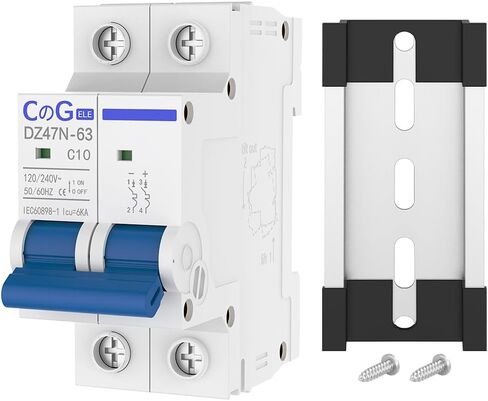 AC Miniature Circuit Breaker, CGELE 20 Amp 2 Pole 120/240V Solar AC Disconnect Switch Thermal Magnetic Trip Din Rail Mount in Saudi Arabia