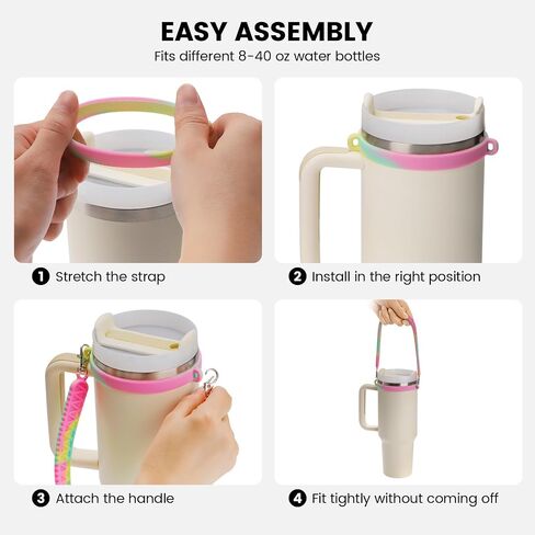 11PCS for Stanley Cup Accessories, 2 Silicone Boot for Stanley 40oz Tumble, 6 Silicone Spill Proof Stopper, 2 Straw Cover Cap for 9-10mm Straws, 1 Water Bottle Handle, Tumbler Accessories in Saudi Arabia
