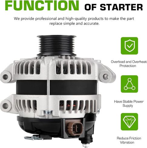 Alternator AND0257 Compatible with 2004-2008 Acura Tsx 2.4L 2006-2008 CSX 2.0L 2003-2007 Honda Accord 2.4L 2006-2011 Civic 2.0L CR-V 2.4L 2003-2011 Element 2.4L 13980 40052103R in Saudi Arabia