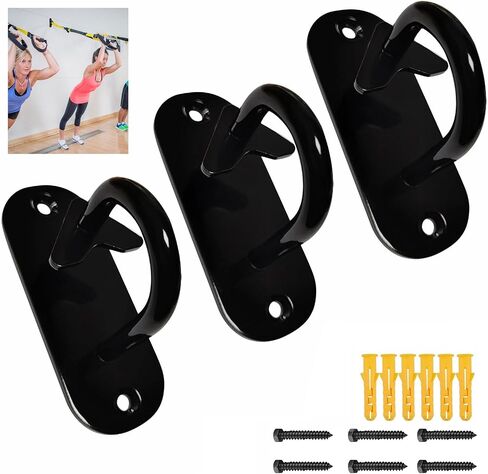 3 PCS Resistance Band Wall Anchors, Wall Mount Workout Anchors Hooks for Home Gym, Exercise, Strength Training, Yoga, Exercise and Sports in Saudi Arabia