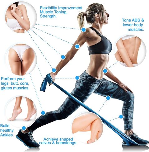 عصابات المقاومة Starktape. شريط من اللاتكس الطبيعي الماليزي بنسبة 100%. مثالي للعلاج الطبيعي، والتمارين المنزلية، واليوجا، والبيلاتس، وصالة الألعاب الرياضية، وتدريبات إعادة التأهيل. لا رائحة ولا مسحوق in Kuwait