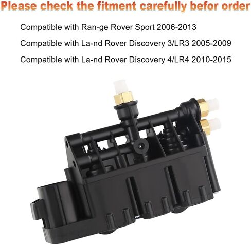 JDMON Air Suspension Valve Block Air Supply Compatible with Range Rover 2006-2013 Land Rover Discovery 3/LR3 2005-2009 4/LR4 2010-2015 Replaces RVH000095 RVH500060 RVH000055 RVH500050 in Saudi Arabia