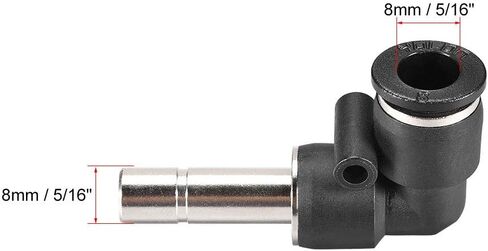 Uxcell دفع لتوصيل تركيب الأنبوب المكونات في الكوع هوائي دفع الهواء صالح قفل تركيب 4 مللي متر أنبوب OD X 4 مللي متر أنبوب الجذعية 2 قطعة in Kuwait