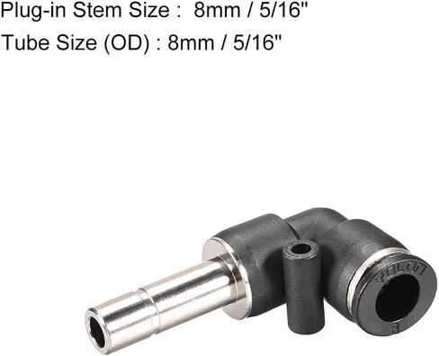 Uxcell دفع لتوصيل تركيب الأنبوب المكونات في الكوع هوائي دفع الهواء صالح قفل تركيب 4 مللي متر أنبوب OD X 4 مللي متر أنبوب الجذعية 2 قطعة in Kuwait