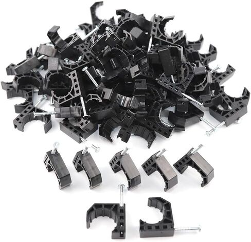 (25 Pack) TMKOOL 1 inch Full J Clamp J-Hook with Nail for 1 inch PEX Pipe Tubing Support (25pcs 1") in Kuwait