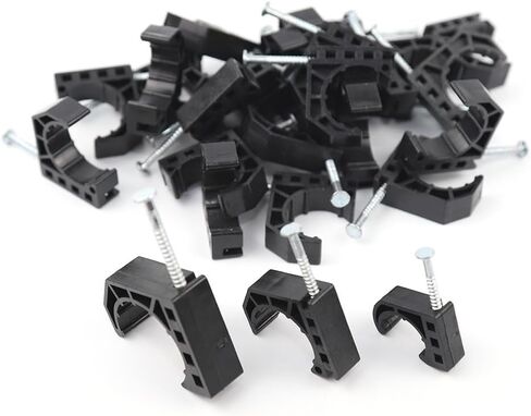 (25 Pack) TMKOOL 1 inch Full J Clamp J-Hook with Nail for 1 inch PEX Pipe Tubing Support (25pcs 1") in Kuwait