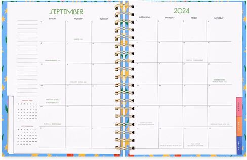 ban.do Daily Planner 2024-2025, Medium Weekly Planner Dated August 2024 - December 2025, Hardcover Self Care Journal, Spiral Planner with Monthly Calendar, Stickers, & Pockets (Let Me Write That Down) in Saudi Arabia