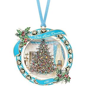 Official 2021 White House Christmas Ornament,Metal