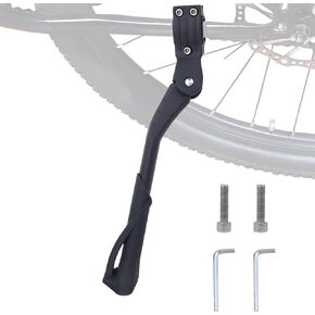 Bike Kickstand Adjustable for 26-29 Inch Aluminum Alloy Bicycle Kick Stands for Adult Bikes Black